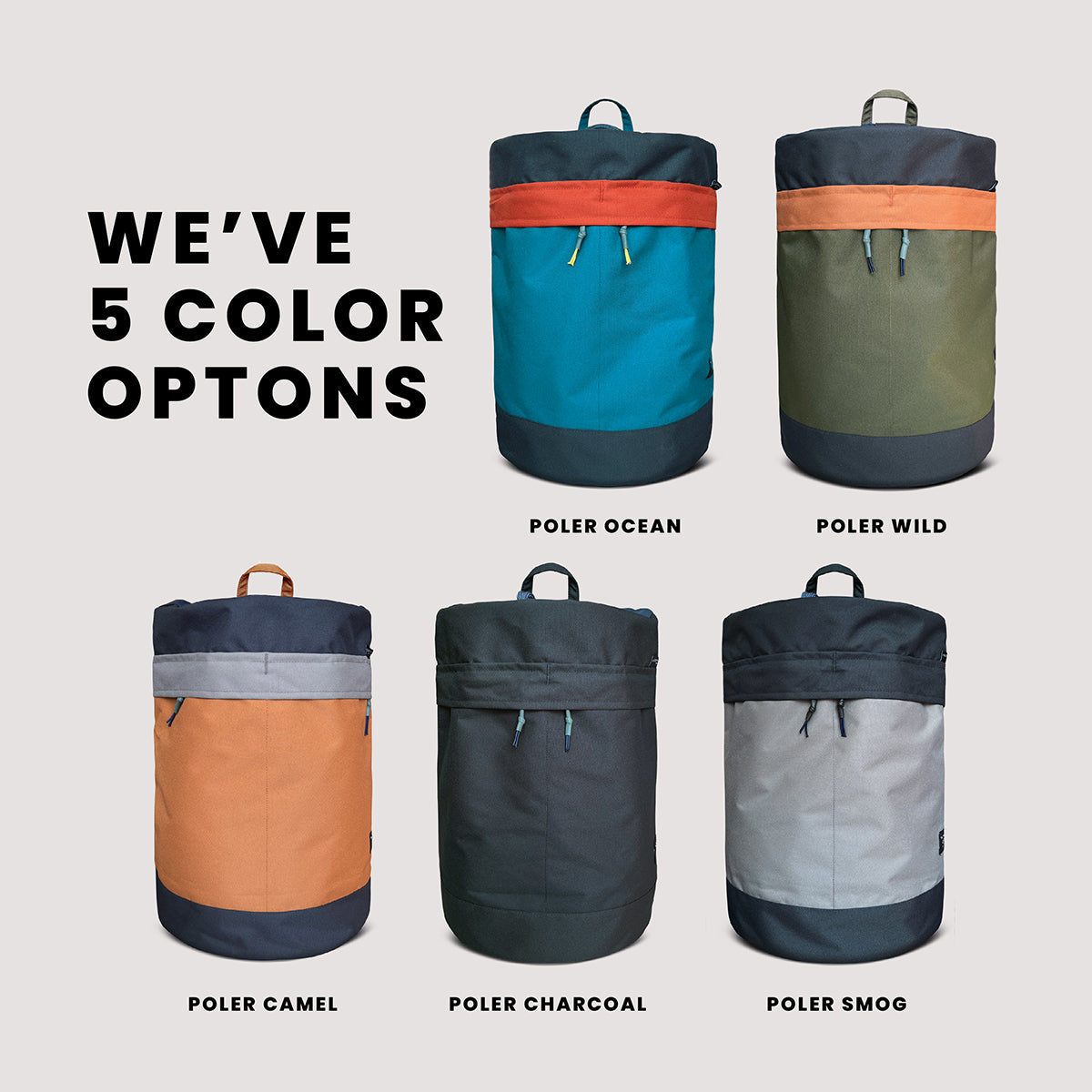 Poler relife charcoal bag