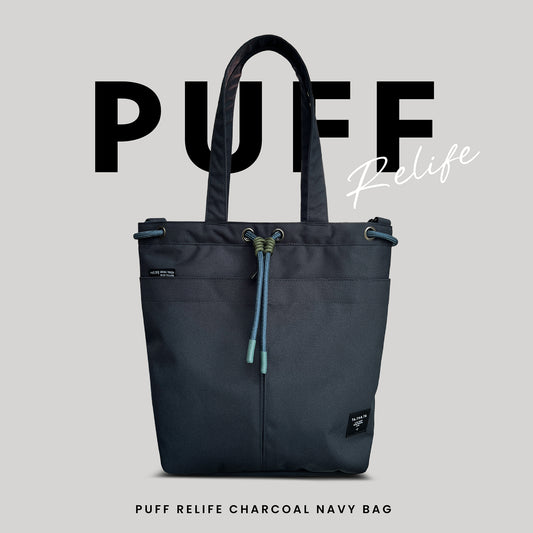 Puff relife charcoal navy bag